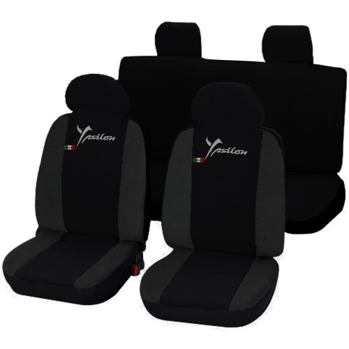 Coprisedili Ypsilon Y Bicolore Nero - Grigio Scuro